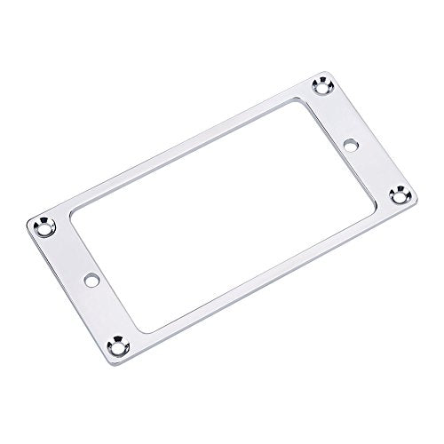 2 anillos de montaje de marco de pastilla Humbucker de metal, piezas de repuesto para guitarras el¨¦ctricas (plata)