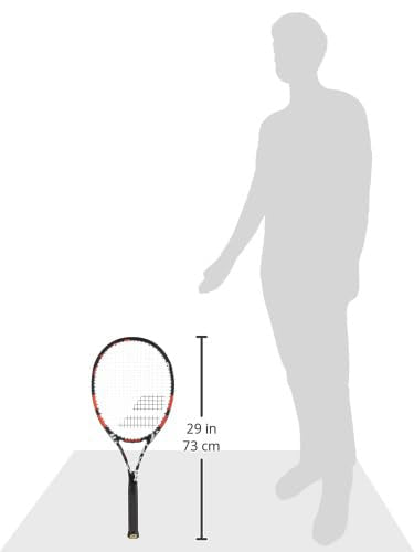 Babolat Evoke 105 - Raqueta de Tenis con Cuerda, Negro/Naranja (Agarre de 4 1/2")