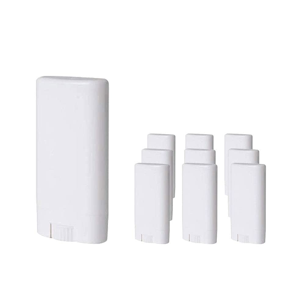 Tubos de Bálsamo Labial Ovalados Plástico Blanco 15 ML