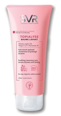 SVR Topialyse Baume Lavant Bálsamo Limpiador para Piel Muy Seca, Sensible y con Tendencia Atópica | Sin Fragancia | Hidratación 24 Horas | Rostro y Cuerpo | 200 ml