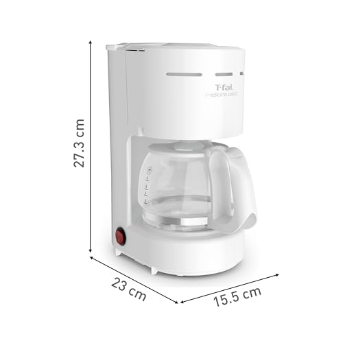 Cafetera de Filtro Permanente T-Fal Blanca con Sistema Antigoteo
