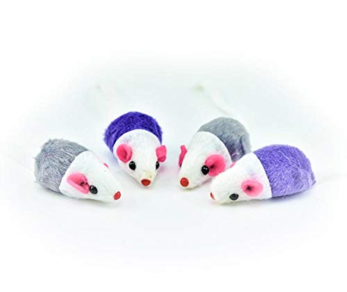 Juguete de Peluche para Gato PAWFFY Ratón Sunny 4 Piezas