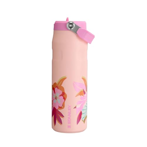 Botella Stanley IceFlow Aerolight 709 ml, con Tapa de Flujo Rápido, Aislamiento de Doble Pared, Mantiene Bebidas Frías, Termo Acero Inoxidable libre de BPA, Botella Stanley 24 oz SORBET TROPIC
