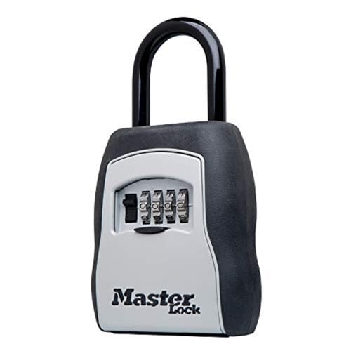 Caja de Seguridad Master Lock Negro, Talla Portable con Capacidad para 5 Llaves