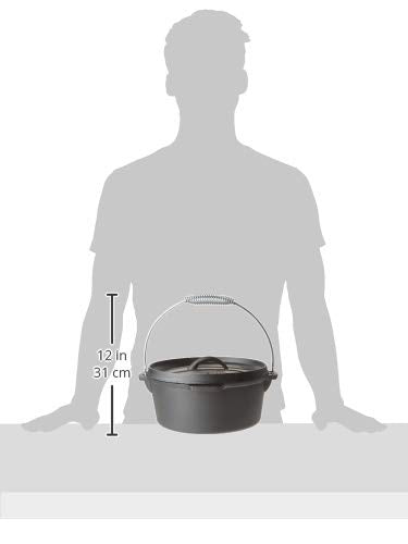 Old Mountain 10176 Pre Seasoned 4-Quart Dutch Oven with Flanged Lid, No Feet by Old Mountain