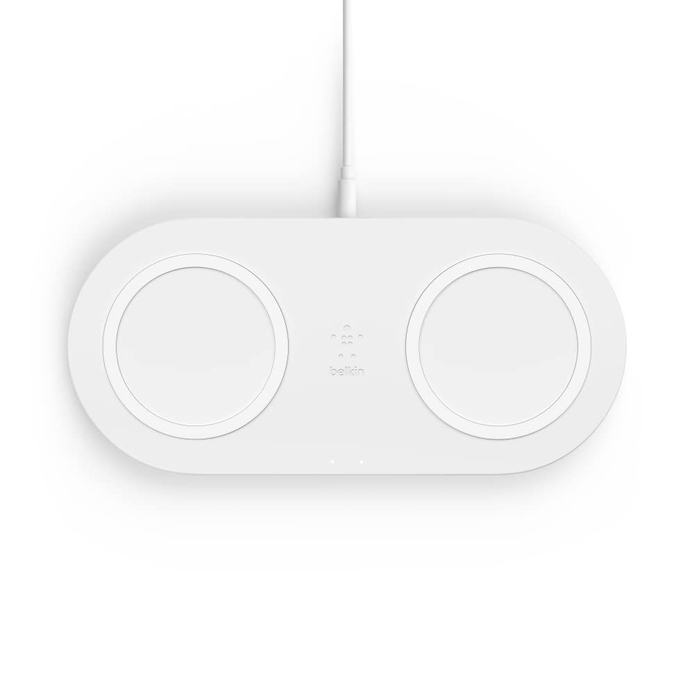 Belkin WIZ002TTWH Base de carga inalámbrica doble BOOST CHARGE, Blanco