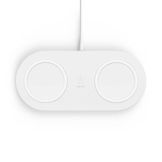 Belkin WIZ002TTWH Base de carga inalámbrica doble BOOST CHARGE, Blanco