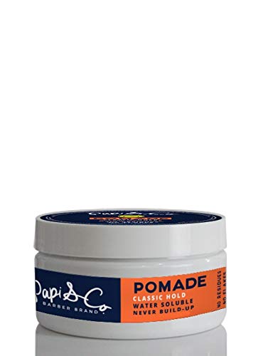 Papi & Co. Pomada Para Peinar y Estilizar 3 en 1 (Cabello, Barba y Bigote), Base Agua, Fijación Media-Alta, Clasic Hold Pomade - 4.0 Oz. -