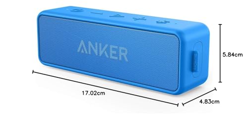 Soundcore Anker 2 Bocina Bluetooth Potente, batería de 24 Horas, protección contra el Agua IPX7, Graves enormes con Dos Controladores de Graves