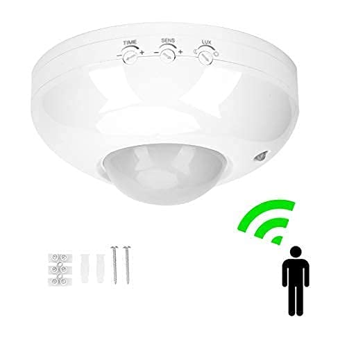 Detector Infrarrojo Yosoo 110v-240v Ajustable con Sensor Automático de Movimiento en Techo