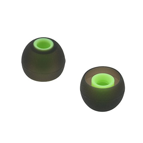 ALXCD - Almohadillas para audífonos SENSO, 3 tamaños (S/M/L), silicona suave, repuesto, 6 pares , Verde