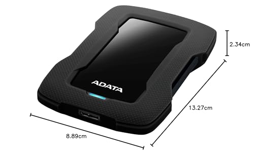 Disco Duro Externo ADATA Negro 4 TB Resistente al Polvo y Salpicaduras