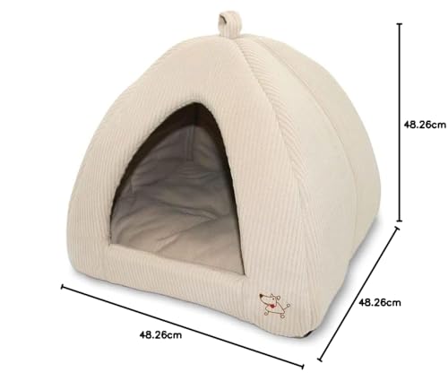 Best Pet Supplies - Carpa para mascotas, cama blanda para perros y gatos, extra grande, de pana, color beige