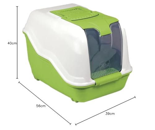 Fancy Pets Arenero con Tapa y Puerta Abatible para Gato Tamañi Chico