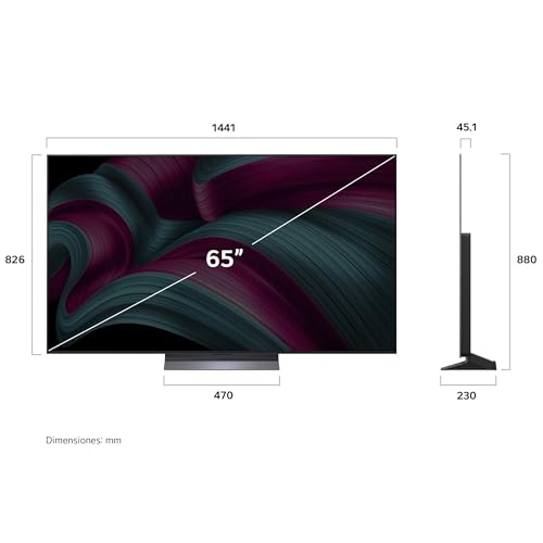 LG Pantalla 65 Pulgadas OLED EVO AI C5 4K Smart TV webOS 2025 OLE65C5PSA|Sistema Operativo webOS | Identificación de Voz AI | 120Hz | Dolby Atmos & Dolby Vision Channels | G-Sync & FreeSync