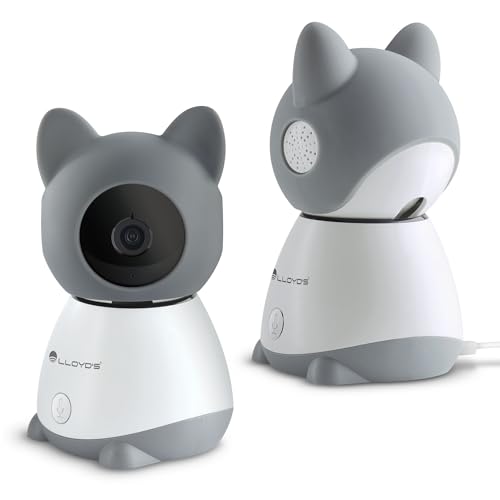 Lloyd's Cámara con Monitor para bebés. Monitoreo y Control Desde su Smartphone. Alertas por detección de Movimiento, de Sonido o por llanto de bebé. 3 melodías de Cuna