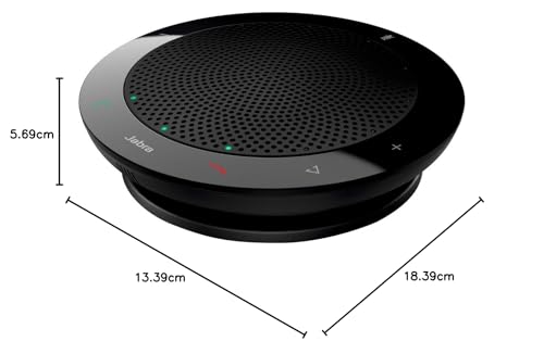 Jabra Speak 410 - Altavoz con Cable para softphones - Fácil configuración, Altavoz USB portátil para Celebrar reuniones en Cualquier Lugar con excelente Calidad de Sonido
