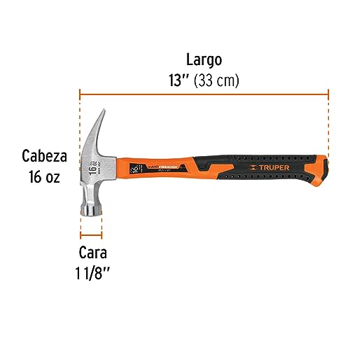 Martillo de Uña Recta Truper Fibra de Vidrio 16 oz