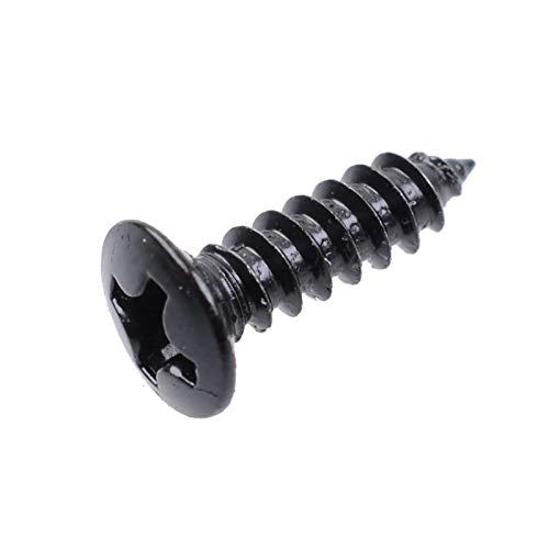 GETMusic - Juego de 50 tornillos de 3 mm para guitarra eléctrica Fender Strat ST Tele TL Stratocaster Telecaster Gibson LP Les Paul SG, Negro