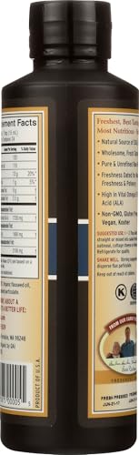 Barleans, Flax Oil High Lignan Organic, 12 Fl Oz