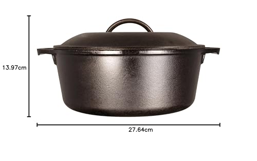 Lodge, Horno estilo holándes con azas, Negro, 4.7 litros