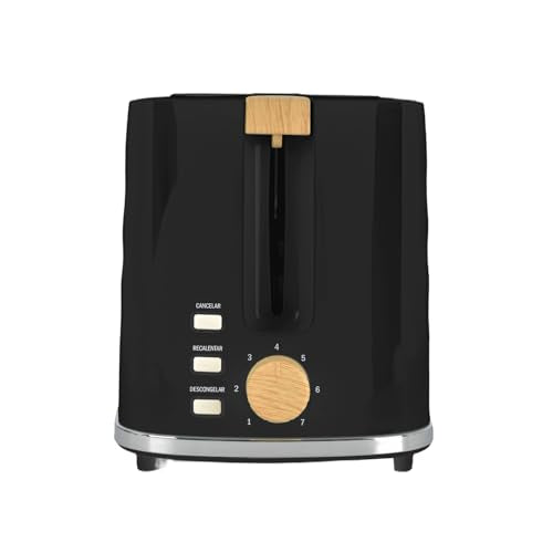 Tostador Mirati 800 Watts, 7 Niveles de tostado, Color negro. Modelo MBT01N