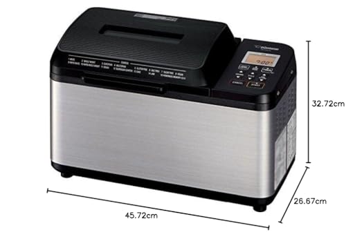 Panificadora Zojirushi Virtuoso Plus Negra de Acero Inoxidable 2 lb para Hogar
