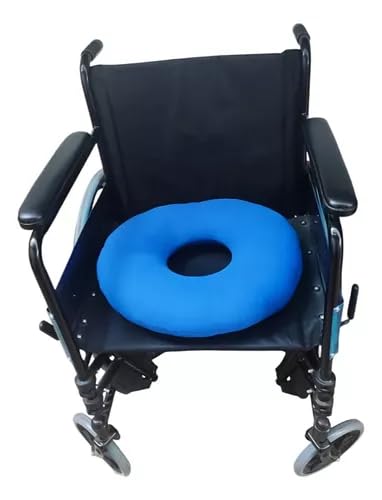 Almohada Ortodóntica Pelo de Angel Negra Dona Grande para Silla de Ruedas o Asiento de Oficina