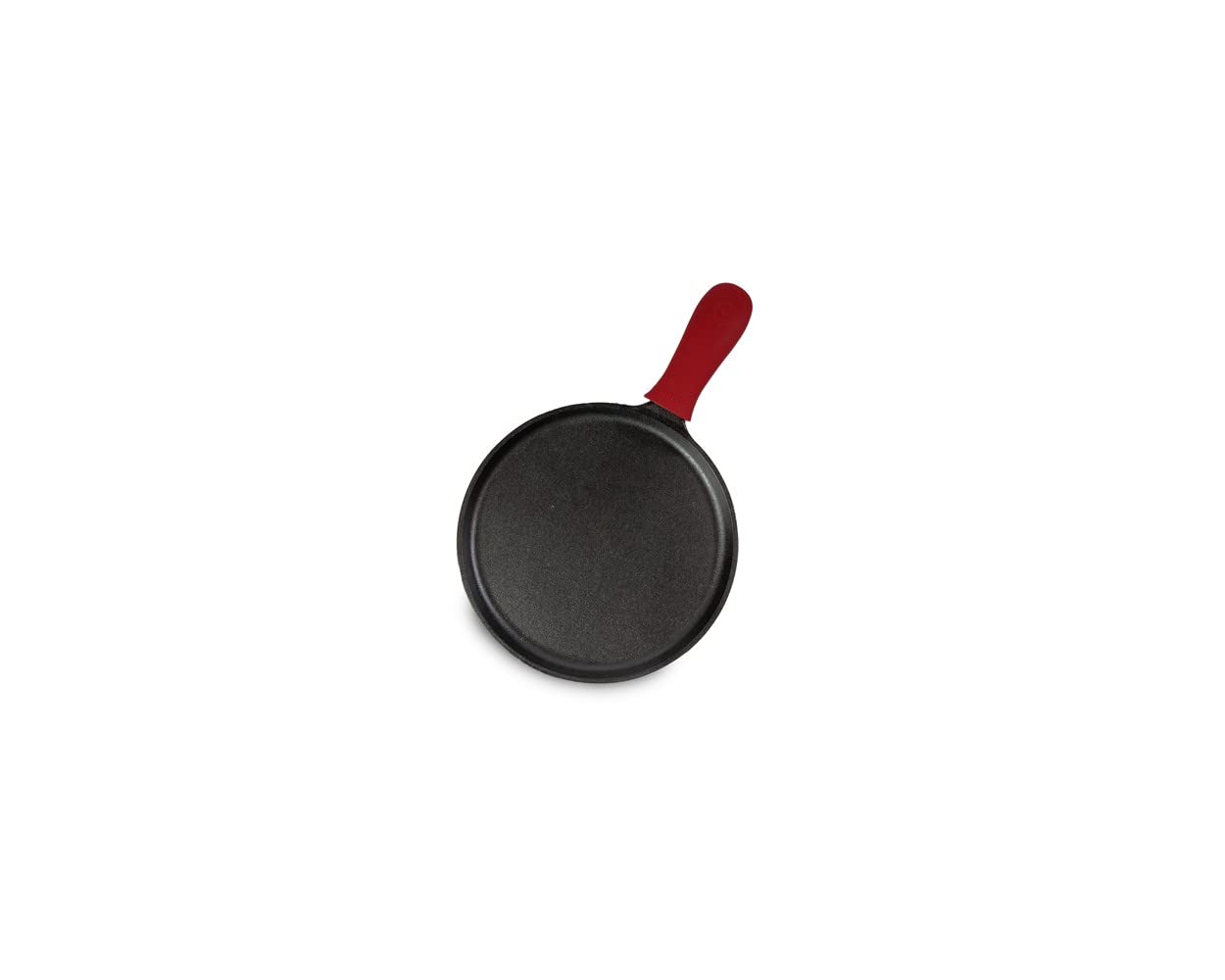 Lodge L9OG3ASHH41B Cast Iron Griddle and Hot Handle Holder, 10.5", Black/Red