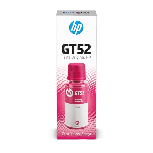 HP Botella de Tinta Magenta HP GT52 Original (M0H55AL) Compatibilidad DeskJet GT 5800 series, Ink Tank 100 / 300 series, Ink Tank Wireless 400 series, Smart Tank 500 series