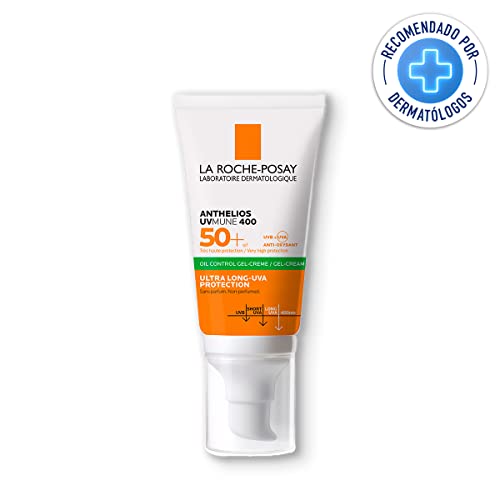La Roche Posay Anthelios Toque Seco FPS 50+ Protector Solar Facial para Piel Grasa, 50 ml (el empaque puede variar)