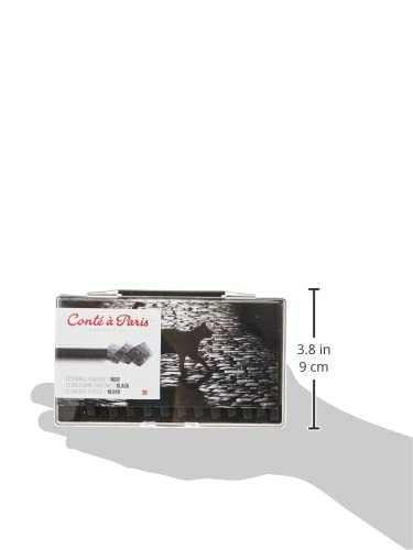 Conté à Paris - Juego de lápices de colores (12 unidades), Negro, 2-1/2 x 1/4 in, 1