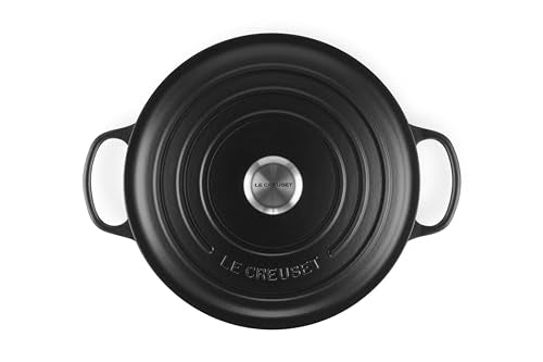 Le Creuset Horno holandés redondo de hierro fundido esmaltado, 7.25 cuartos de galón, regaliz