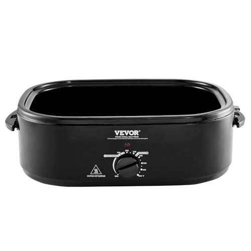 Horno Tostador Eléctrico VEVOR Negro Vidrio Templado 20 Cuartos 1450 W