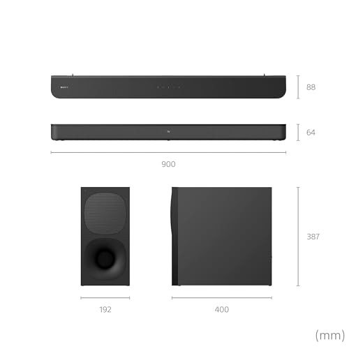 Sony Barra de Sonido de 2.1 Canales con Potente Subwoofer Inalámbrico I HT-S400