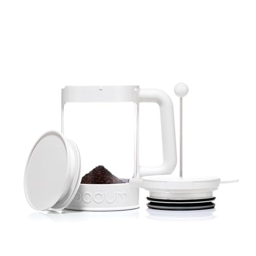 bodum Bean Cold Brew Cafetera, 50 onzas, blanco brillante