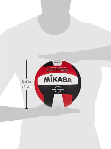 Balón de Voleibol Mikasa Rojo Blanco Negro Micro Cell