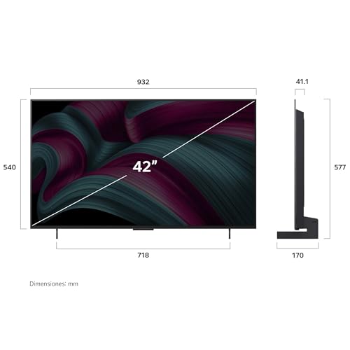 LG Pantalla 42 Pulgadas OLED EVO AI C5 4K Smart TV webOS 2025 OLED42C5PSA|Sistema Operativo webOS | Identificación de Voz AI | 120Hz | Dolby Atmos & Dolby Vision Channels | G-Sync & FreeSync