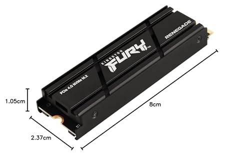 SSD Kingston Fury Renegade Negro Disipador de Calor 1000 GB M.2 2280 NVMe PCIe Gen 4.0