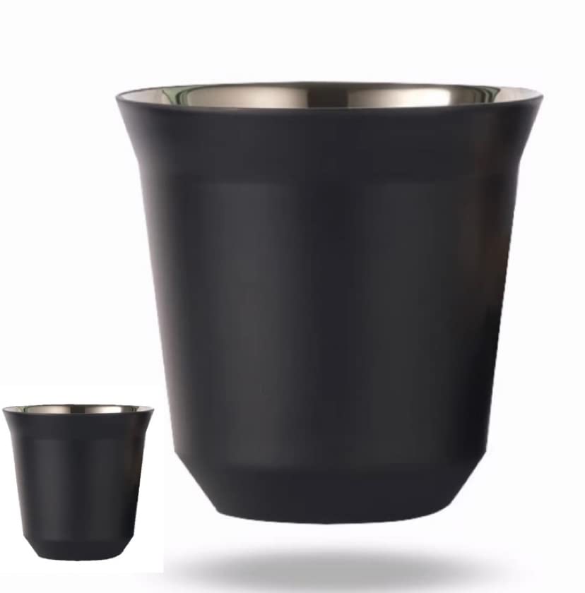Tazas de Espresso de Acero Inoxidable Aislantes 2 Piezas 2.7oz