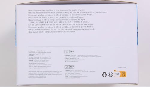 Filtros de Repuesto para Fuente de Agua para Mascotas FeelNeedy 10 Pack para Fuente Inalámbrica de 135 fl oz/4L