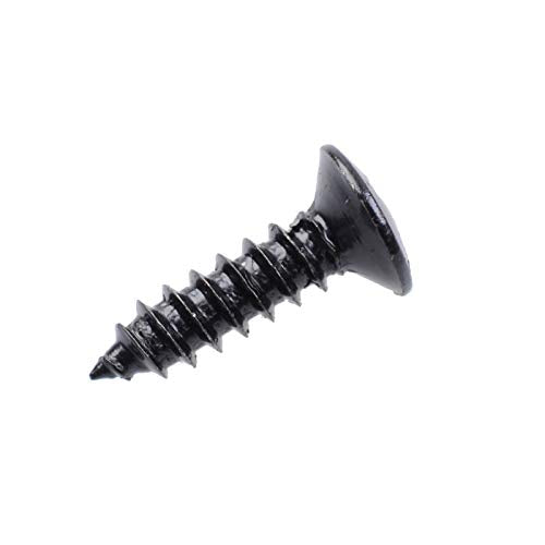 GETMusic - Juego de 50 tornillos de 3 mm para guitarra eléctrica Fender Strat ST Tele TL Stratocaster Telecaster Gibson LP Les Paul SG, Negro