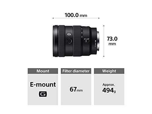 Sony Lente G™ Angular Zoom 16-55mm F2.8 Montura E APS-C con Estabilizador SEL1655G