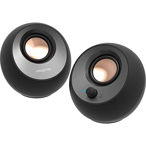 Creative Pebble 2.0 - Sistema de altavoces Bluetooth - 8 W RMS - Negro - computadora - 100 Hz a 17 kHz - USB (reacondicionado)