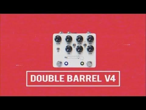 JHS Overdrive Pedal de efectos para guitarra, Double Barrel, Blanco