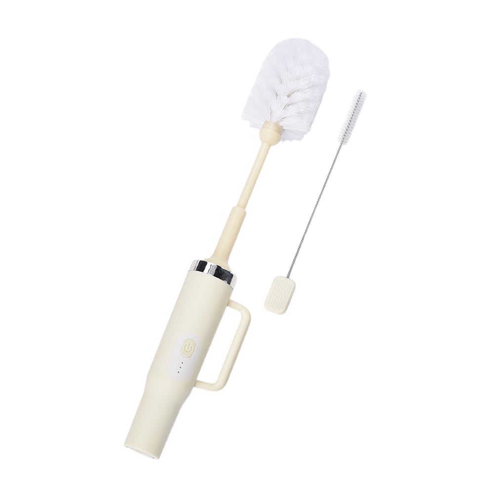 Booqiboy - cepillo para polvo eléctrico recargable para botella y taza, limpieza completa de 360° sin puntos ciegos, adecuado para biberones, tazas de 64 onzas, pajitas, copas de vino, etc., fácil de