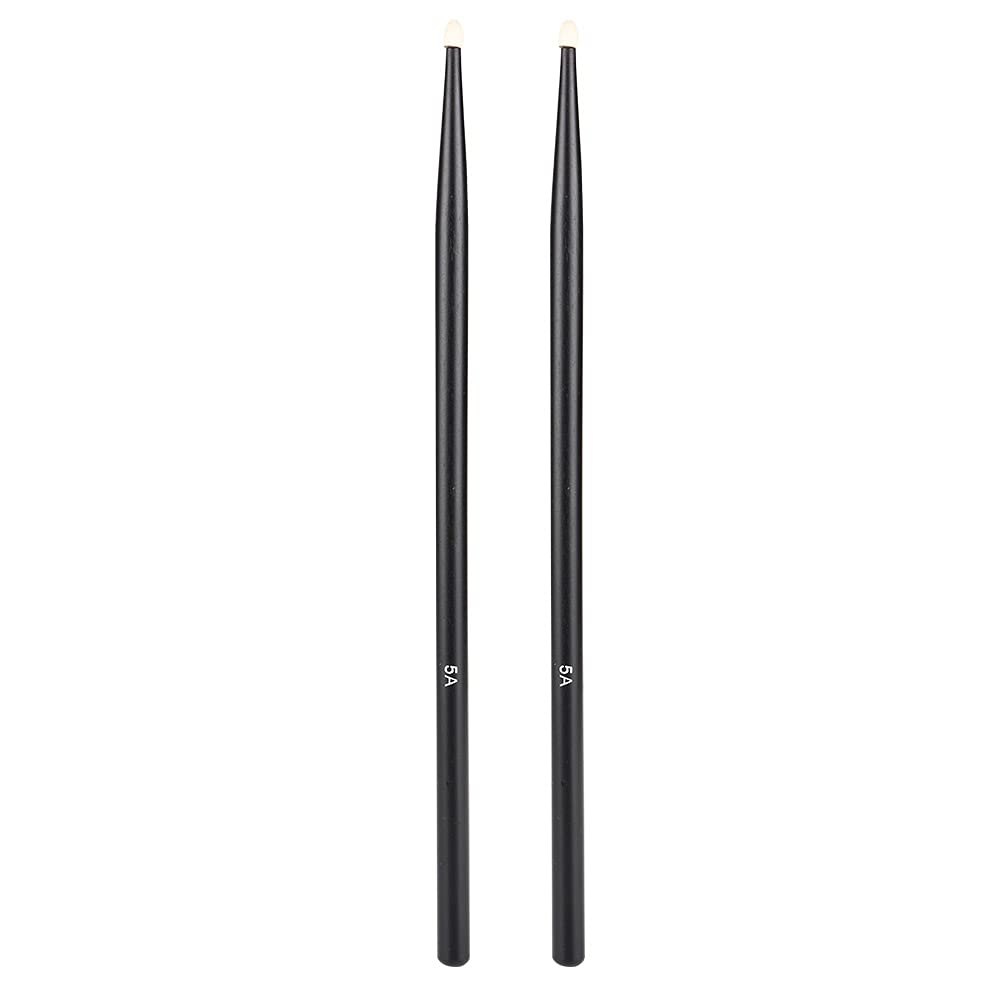 Alomejor Baquetas 5A Baquetas Ligeras Durables Baquetas de Arce Baquetas Accesorios para Instrumentos Musicales para ni?os J¨®Venes(40 * 6 * 1cm-Negro)