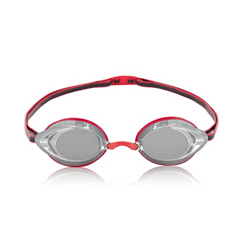 Speedo Vanquisher 2.0 Mirrored Swim Goggle, Traje De Baño Una Pieza Unisex Adulto, Rojo (Red), Talla Única