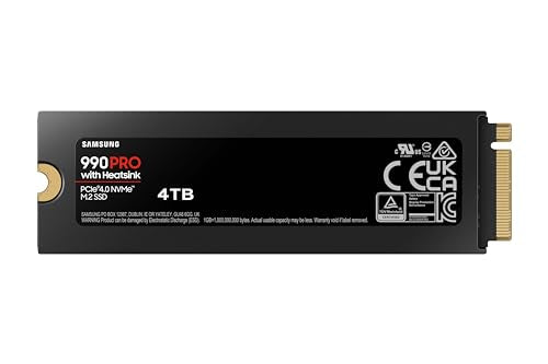 SSD Samsung 990 Pro Rojo con Disipador de Calor de 4 TB para Playstation 5