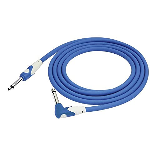 Cable para instrumento Kirlin profesional, 10 metros plug 1/4 escuadra, LGI202 colores (Azul)